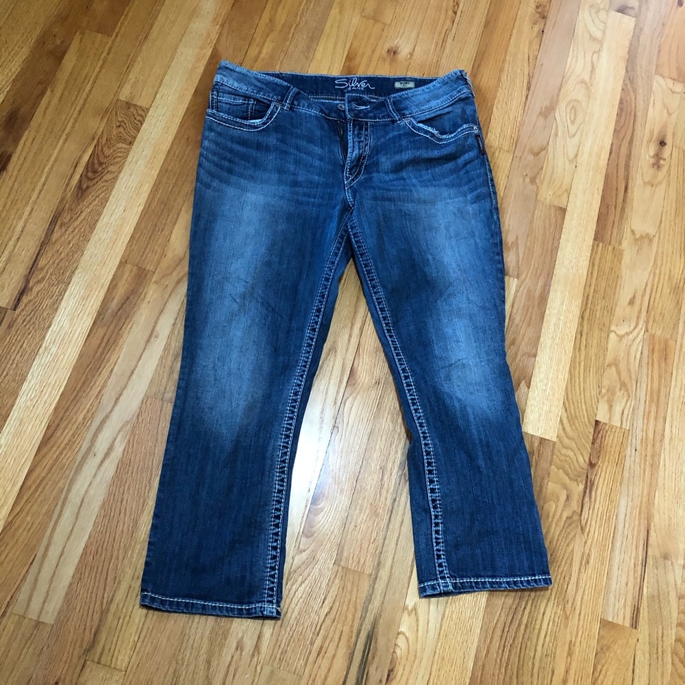 Silver suki capris